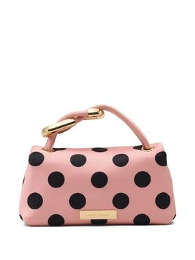 Marc Jacobs Pink & Black Polka Dot Top-Handle Mini Bag